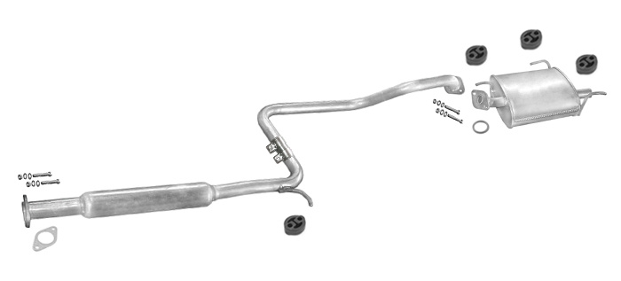 Auspuff NISSAN ALMERA I 1.4 1.6 Schrägheck Auspuffanlage