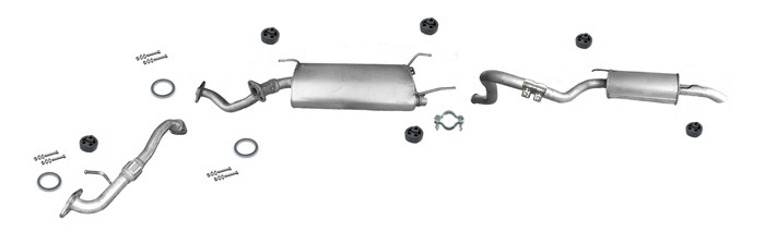 Auspuff für TOYOTA LAND CRUISER 100 4.7 1998-2007 + Rohr Auspuffanlage