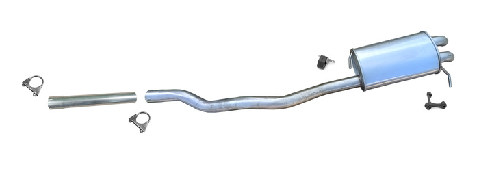 EDELSTAHL Endschalldämpfer für VW T5 2.0 2.5 TDI LWB-lange 2003-2015 Auspuff