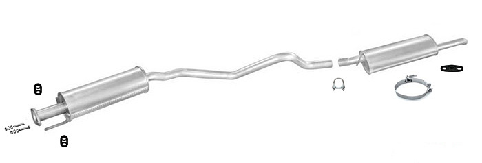 Auspuff OPEL ASTRA F 1.4 1.6 16V 1.7 TDS 1.8 2.0 Kombi 91-96 Auspuffanlage