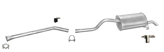 Auspuff RENAULT CLIO 2 II 1.2 8V und 16V Auspuffanlage