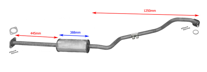 Mittelschalldämpfer für NISSAN ALMERA TINO (V10) 1.8 16V Auspuff