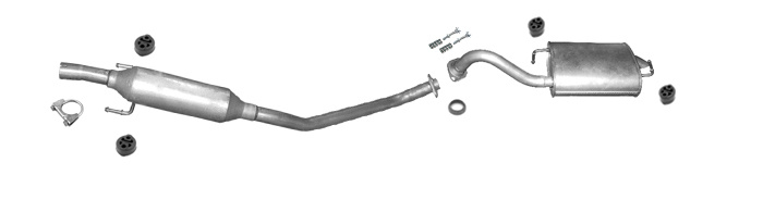 Auspuff für TOYOTA COROLLA (E12) 1.4 1.6 Schrägheck 2004-2007 Auspuffanlage