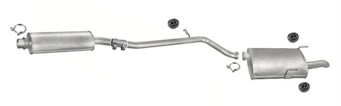Auspuff PEUGEOT 406 2.0 HDI 110PS Kombi 1998-2000 Auspuffanlage