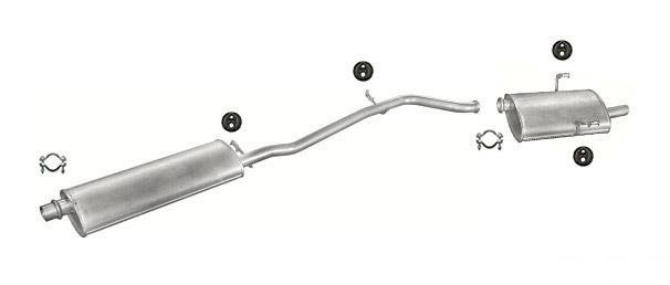 Auspuff PEUGEOT 406 2.0 Coupe Stufenheck 1999-2000 mit E-PRÜFZ Auspuffanlage