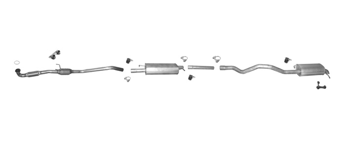 Auspuff +KAT für VW T5 / MULTIVAN 1.9TDi LWB EURO 4 2003-2009 Auspuffanlage