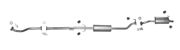 Auspuff + Rohr für HONDA CR-V III 2.0 i-VTEC 2006-2012 150 PS Auspuffanlage