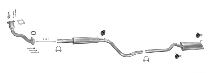 Auspuff SEAT INCA 1.9 SDI 1995-1997 Auspuffanlage