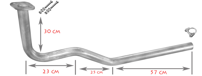 Rohr Vorne für MERCEDES T2/L 508 DG / L 608 D / O 309 D ab 1978 Auspuff