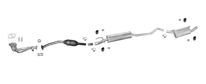Auspuff +KAT für OPEL TIGRA 1.4 1.6 16V 1994-2000 Auspuffanlage