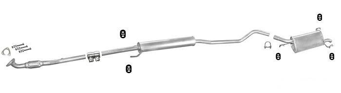 Auspuff OPEL CORSA C 1.0 12V Schrägheck 2000-2006 +Rohr Vorne Auspuffanlage