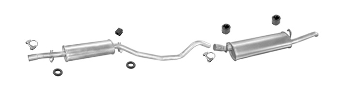 Auspuff für OPEL ASCONA C 1.6, 1.8 und 2.0 STUFENHECK Auspuffanlage