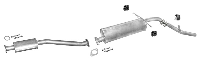Auspuff für NISSAN NAVARA (D22) 2.5 TD dCi auch Pick Up / NP300 Auspuffanlage