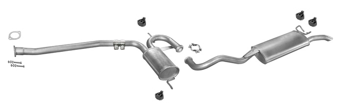 Auspuff RENAULT 19 R19 1.7 1.8 1.9 Stufenheck mit KAT 88-96 Auspuffanlage