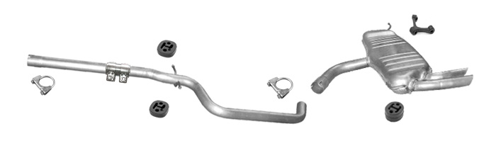 Auspuff AUDI A3 (8P1) 2.0 TDi Turbo Diesel 140PS DPF 2005-2008 Auspuffanlage