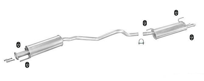 Auspuff OPEL ASTRA F 1.4 1.6 16V 1.7 TDS 1.8 2.0 Kombi 96-98 Auspuffanlage