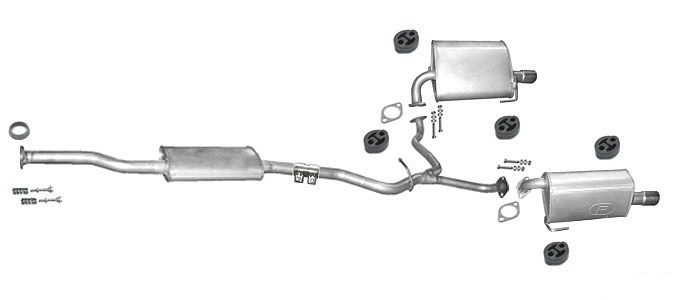 Auspuff SUBARU LEGACY IV 2.5 SW Kombi / OUTBACK III 2.5 Auspuffanlage