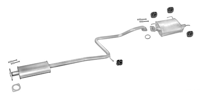 Auspuff NISSAN ALMERA I 2.0 D Schrägheck 1995-1997 Auspuffanlage