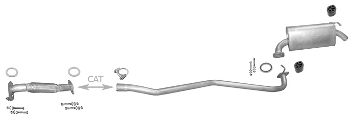 Auspuff MAZDA 6 (GG, GY) 2.0 Di MZR-CD 2002-2005 +Rohr Auspuffanlage