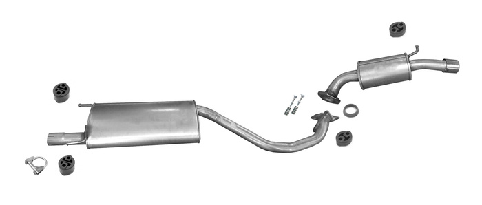 Auspuff für LEXUS RX 400H 3.3 Hybrid mit Chrom Endrohr 2005-2008 Auspuffanlage