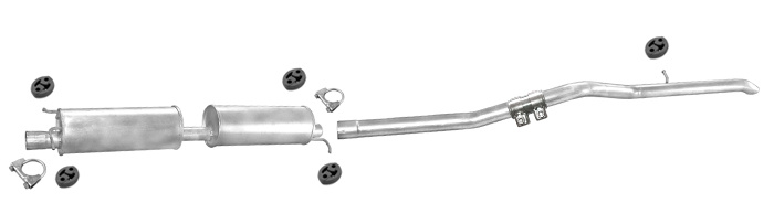 Auspuff FORD TRANSIT 2.0 DI 75/85PS LWB-3750mm 2000-2006 Auspuffanlage