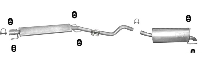 Auspuff OPEL ASTRA H 1.6 105PS Kombi Caravan Auspuffanlage