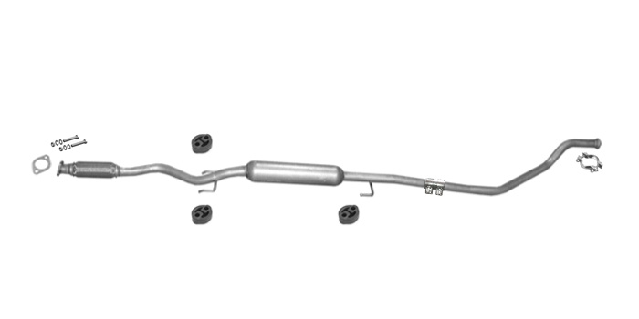 Mittelschalldämpfer für HYUNDAI i10 (MK I) 1.1 Auspuff