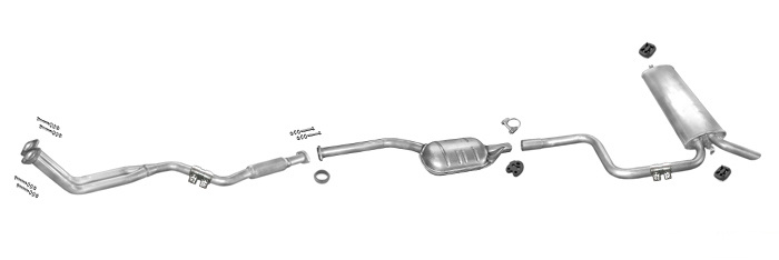 Auspuff MERCEDES (S124) 200T Kombi Auspuffanlage