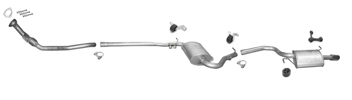 Auspuff für AUDI A4 (B6) (B7) 2.0 130PS Stufenheck / Kombi + Rohr  ab 06.2003