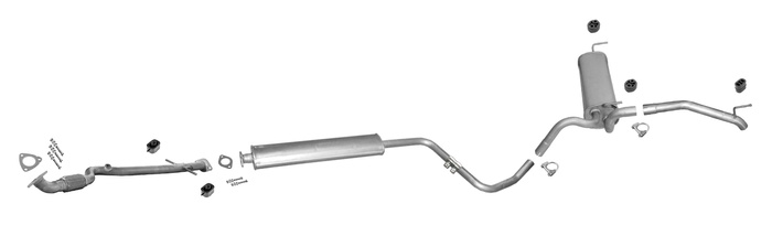 Auspuff für OPEL ASTRA J 1.6 Schrägheck 115PS +Rohr Vorne Auspuffanlage