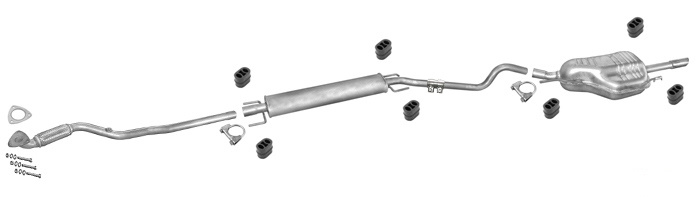 Auspuff OPEL ASTRA G 1.6 103PS Stufenheck 09.2003-2004 +Rohr Auspuffanlage