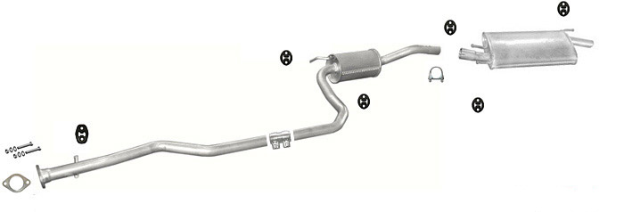 Auspuff MAZDA 121 III 1.8 D Auspuffanlage