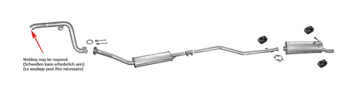 Auspuff für CITROEN XSARA PICASSO 1.6i 95, 101, 110 PS 2000-2011 Auspuffanlage