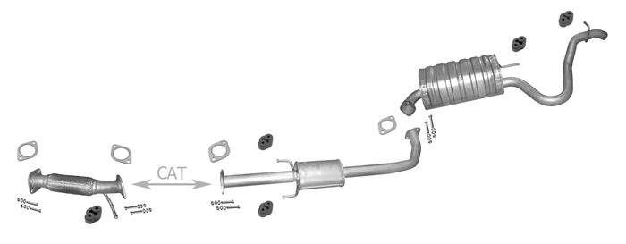 Auspuff für HYUNDAI i30 I 1.6 CRDi Schrägheck für ohne DPF +Rohr Auspuffanlage