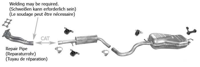 Auspuff VW GOLF 4 IV 2.0 Motor: APK/AQY +Rohr Auspuffanlage