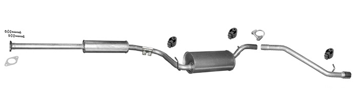 Auspuff MAZDA 3 II (BL) 1.6 MZR 105PS Schrägheck Stufenheck Auspuffanlage