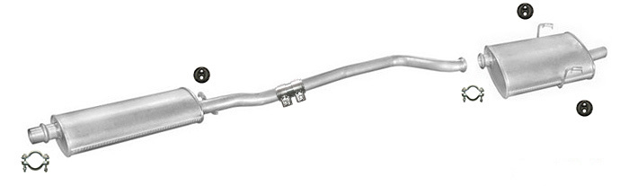 Auspuff PEUGEOT 406 2.0 Coupe Stufenheck 1995-1999 Auspuffanlage