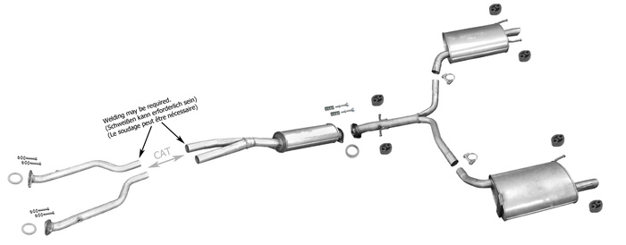 Auspuff für LEXUS GS 300 3.0 249PS ab 2005 Auspuffanlage