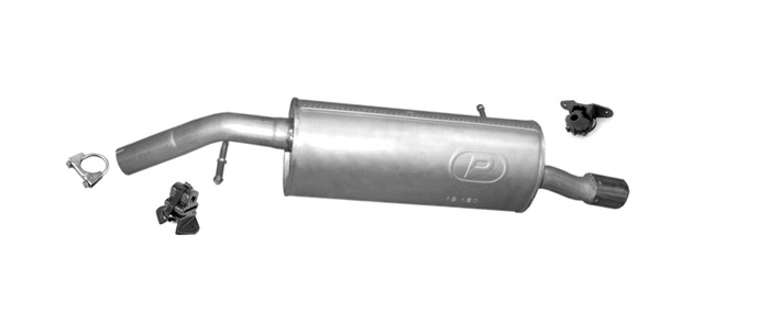 Endschalldämpfer für PEUGEOT 207 / 208 1.6 THP 16V Mit Chrom auch CC Auspuff