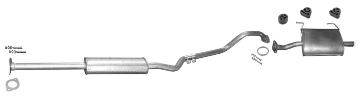 Auspuff NISSAN ALMERA II 1.5 Stufenheck EURO3 2001-2006 Auspuffanlage