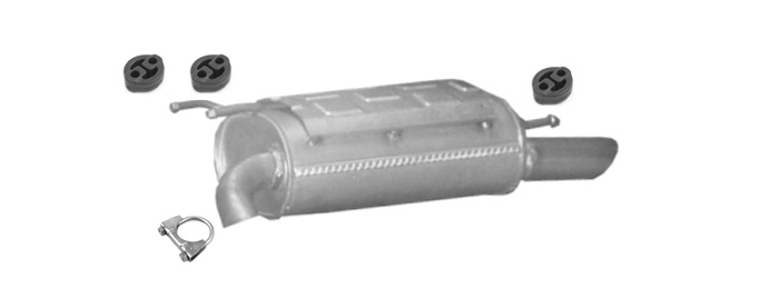 Endschalldämpfer für SUZUKI LIANA 1.3i 1.6i Stufenheck / Liftback 01-08 Auspuff