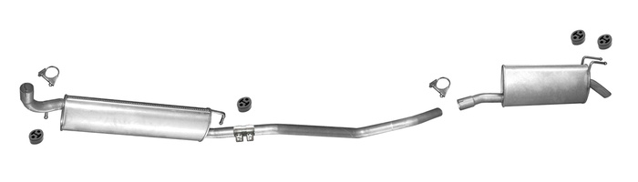 Auspuff FIAT MULTIPLA 100 1.6 16V Bipower & Blupower Auspuffanlage