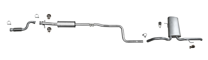 Auspuff +Rohr für PEUGEOT 308 II 1.2 THP Kombi 2014 2021 Auspuffanlage