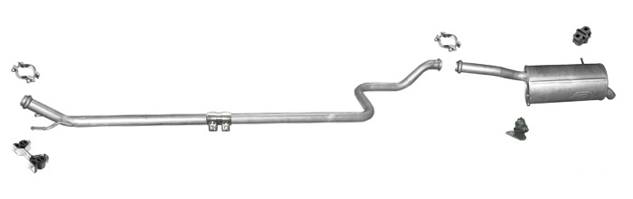 Auspuff CITROEN C4 PICASSO 1.6 HDI 110 PS 2007-2010 Auspuffanlage