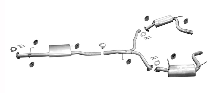 Auspuff für CHEVROLET CAPTIVA 3.2 V6 Auspuffanlage