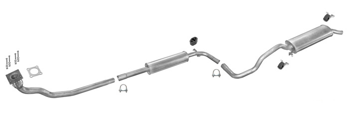 Auspuff SEAT IBIZA II (6K) 1.9 D 64PS für ohne KAT Auspuffanlage