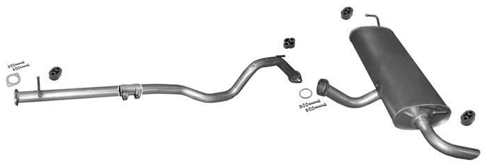 Auspuff für NISSAN QASHQAI II / RENAUL KADJAR 1.5 1.6 dCi 2WD Auspuffanlage