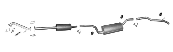 Auspuff + Rohr für FORD C-MAX II FOCUS III 1.0 EcoBoost 2012-2020 Auspuffanlage