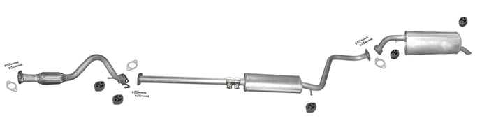 Auspuff für HYUNDAI GETZ 1.1 67PS 2005-2009 +Rohr Vorne Auspuffanlage