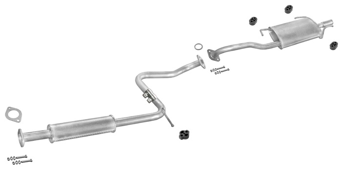 Auspuff NISSAN SUNNY (N14) 1.4 1.6 Schrägheck 5-Türen mit Kat Auspuffanlage